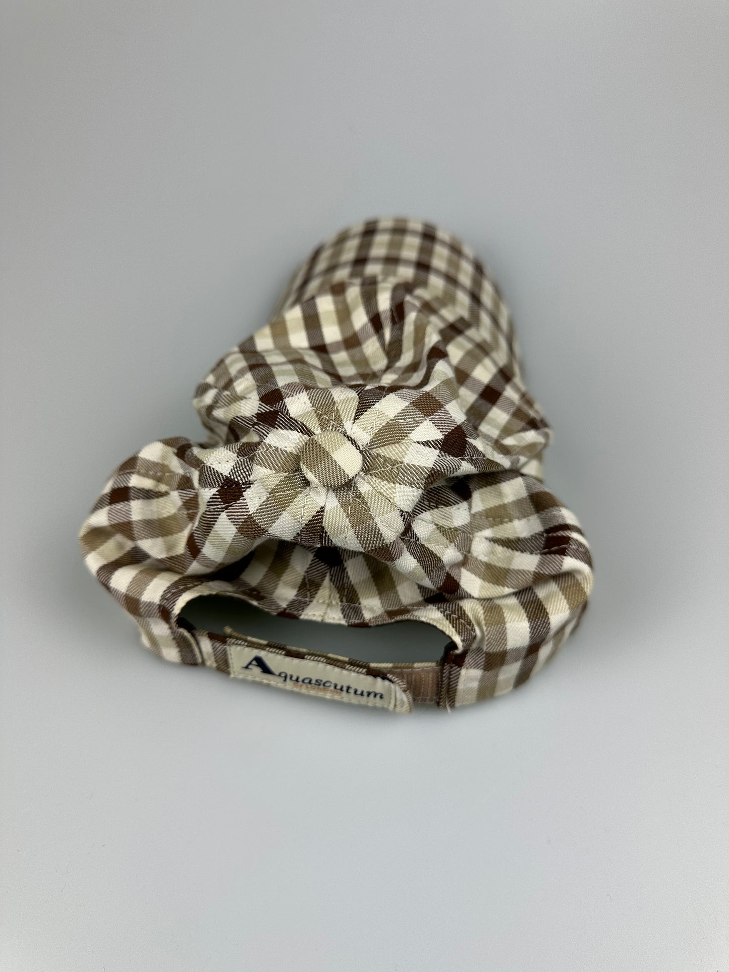 Aquascutum White Label Tan Check Cap