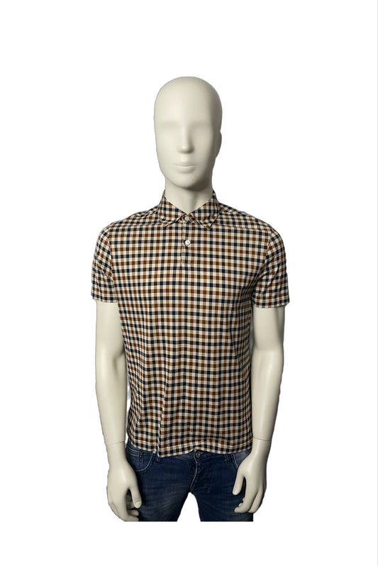 Aquascutum Check Polo Shirt Size (XL)